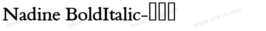 Nadine BoldItalic字体转换